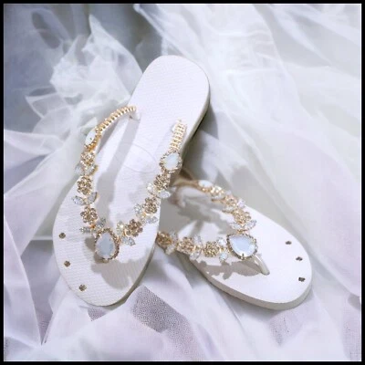 Custom jewelry havaianas flip flop etsy new beach wedding vacation gift birthday Foto 1 de 4