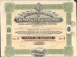 DECO => part capital: CHEMINS de FER en COLOMBIE (P) - Imagen 1 de 1
