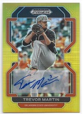 2022 Panini Prizm Draft Picks Trevor Martin GOLD AUTO 01/10 Rays Rookie PDP104