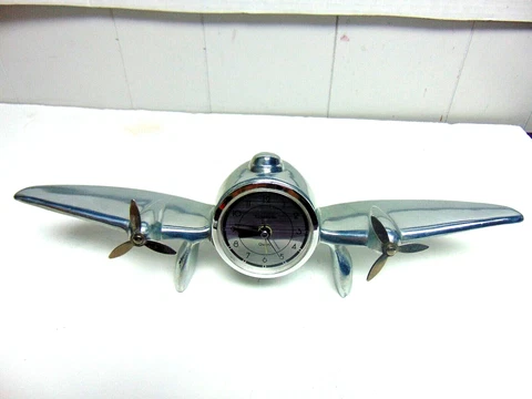 Sarsaparilla quartz airplane clock 13.5" working in great condition Cover
