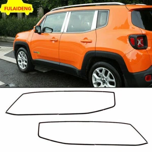 10P For Jeep Renegade 2016-22 Glossy Black Window Sill Frame Molding Trim Cover - Picture 1 of 5