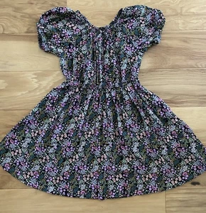 Epic Threads Floral Peasant Short Sleeve Elastic Waist Knee Length Dress XL (14) - Picture 1 of 8