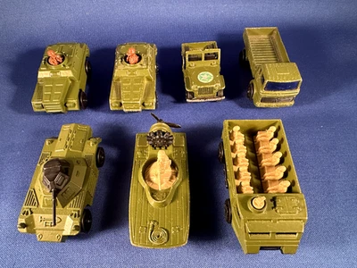 Lote de 7 vehículos militares súper rápidos Matchbox de colección - rata de pantano, comadreja, armiño + Foto 1 de 4