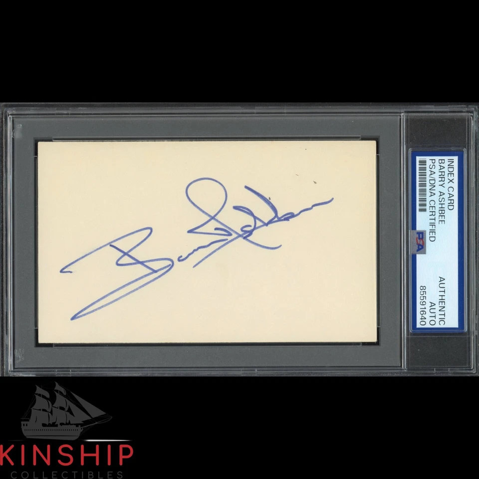 Barry Ashbee signed 3x5 Index Card PSA DNA Slab Vintage Hockey Flyers Auto C4949 - Image 1 of 1