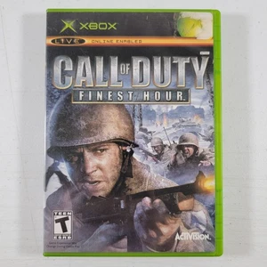 Call of Duty Finest Hour (Original Xbox) Black Label CIB COMPLETE & TESTED - Picture 1 of 5