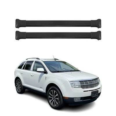 For 2010-2015 Lincoln MKX Roof Rack Cross Bars Luggage Carrier Black 2Pcs - Image 1 of 4