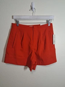 Pantaloncini corti nuovi con etichette un nuovo giorno midi preppy business casual rossi taglia 4 - Foto 1 di 6
