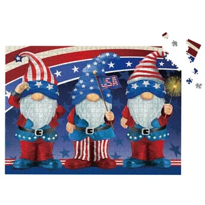 Briarwood Lane Patriotic Gnomes 1000 Piece Jigsaw Puzzle - Picture 1 of 5
