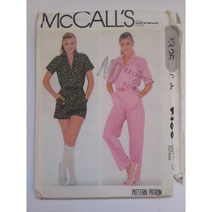 McCall's 7400 80s Sewing Pattern Jumpsuit w Pockets Vtg Sz 12, Bust 34" - Picture 1 of 7