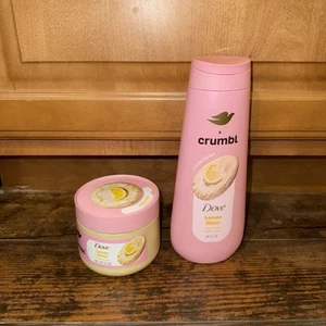 Dove x Crumble Body Wash & Body Scrub - Lemon Glaze Lot Of 2 Ships Now - Picture 1 of 2