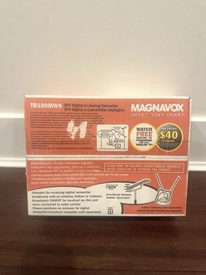 Magnavox DTV Digital To Analog TV Converter TB100MW9 w/ Remote Brand New Sealed - Image 1 of 4