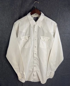 Vintage Dee Cee Rangers Mr. Tall Pearl Snap Long Sleeve Shirt Men’s Sz XL White - Picture 1 of 7