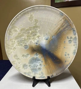 Art Pottery crystalline glaze hanging platter 13” diameter - Picture 1 of 4