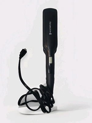 REMINGTON 1 3/4" ANTI STATIC FLAT IRON S-5520 FLOATING CERAMIC PLATES Black - Image 1 of 4
