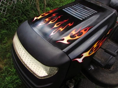 EAST COAST VINYL WERKZ Tribal Flame decals 10pc kit - PICK COLORS for lawn mower racing craftsman Deere