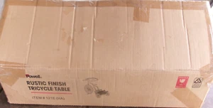 Powell Rustic Finish Tricycle Table NEW IN BOX WITH PACKING MATERIAL - Picture 1 of 6