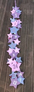 XXL Weihnachtskalender Sterne Siehe Fotos Ca.2m Lang Versand im Preis drinnen - Bild 1 von 4