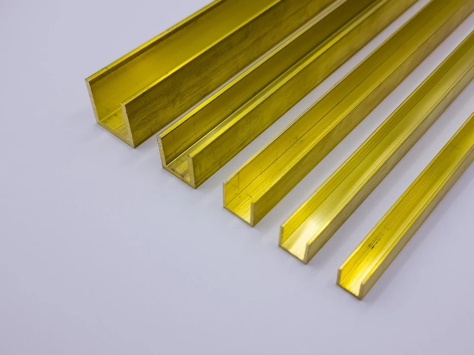 Brass U Profiles CW624N Special Brass Profile, U Rail, U Angle, Gutter - Image 1 of 1