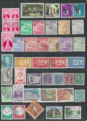 VENEZUELA Used Stamps Lot- 60 Different- Nice Selection-Good Value -Take a Look! - Image 1 of 2