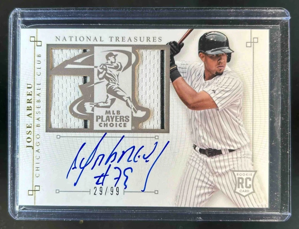 2014 National Treasures Jose Abreu Rookie Patch Auto RC #29/99 White Sox - Image 1 of 2