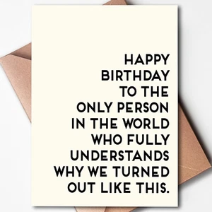 Funny Happy Birthday Cards for Brother & Sister & Women & Best Firend, Greeting - Picture 1 of 12