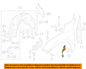 HONDA OEM 16-22 Civic Fender Fender Components-Lower Bracket 60262TBAA00ZZ - Foto 1 di 2