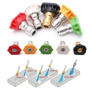 Pressure Power Washer Spray Nozzle Tips Tool Set Craftsman Practical LC - Picture 1 of 17