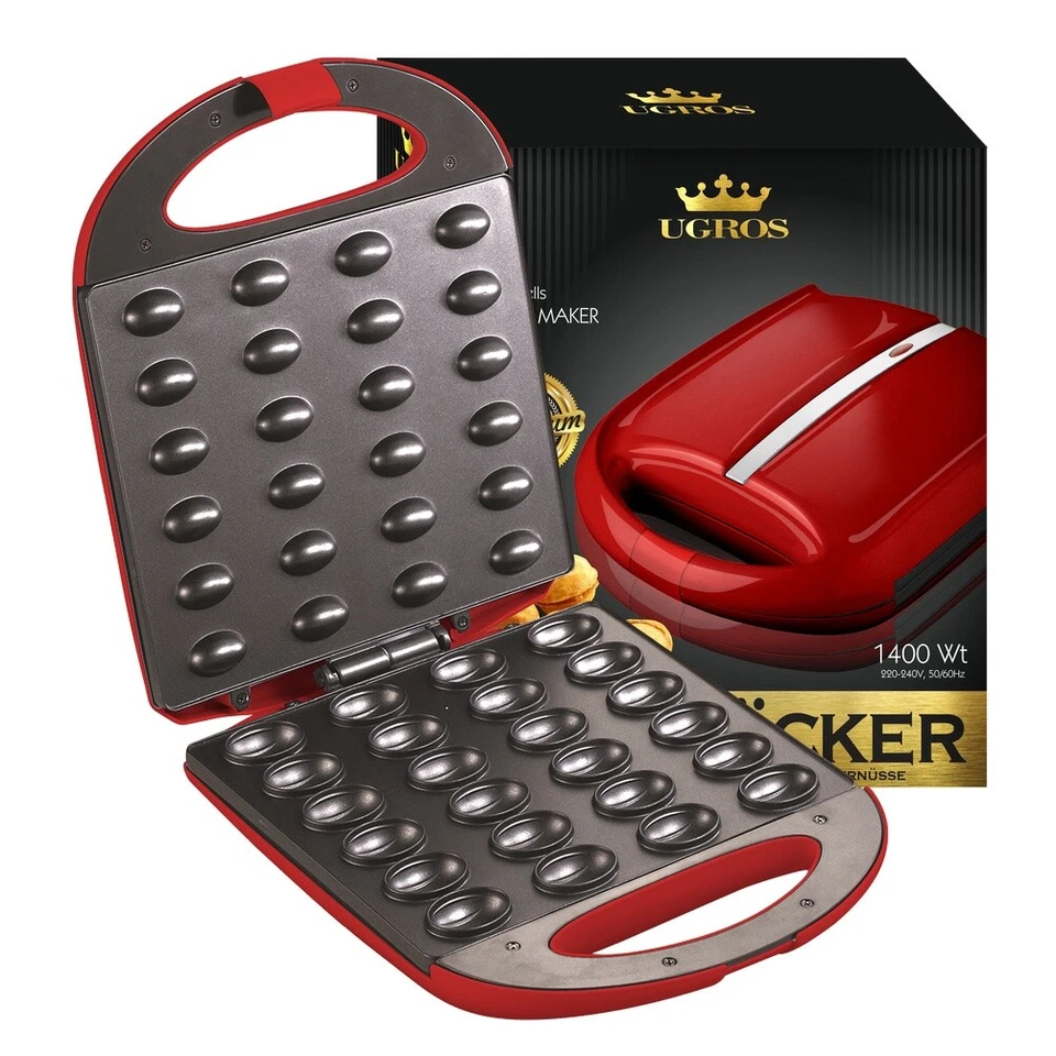 Electric Baking Machine Nut Baker Waffle Maker Red Anti Juice Coating - Image 1 of 1