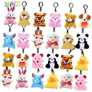 DINESIL 24 Pack Mini Plush Animals Toys, Small Stuffed Animal Plush Keychain - Picture 1 of 7