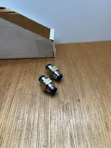 (Qty.2) 3/8" Tube OD Push To Connect Stainless Bulkhead Fittings 20MM Panel Hole - Picture 1 of 6