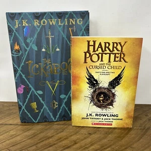 J. K. Rowling Mixed Book Lot Of 2 Illustrated Hardcover Paperback Ickabog Cursed - Picture 1 of 11