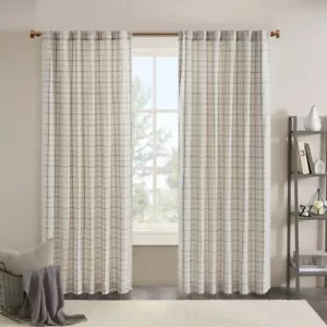 Madison Park Anaheim 50"W x 95" (Pack of 1), Rod Pocket, Natural - Picture 1 of 14
