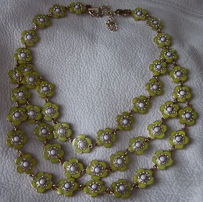 KATE SPADE TRIPLE ROW DAISY PANSEY NECKLACE + SHELL FLOWER LEATHER CORD NECKLACE - Image 1 of 4