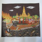 ART FABRIC SILK PRINTING SCREEN CRAFTS TRADITIONAL ROYAL BOAT SHIP ANANTANAKRAJ