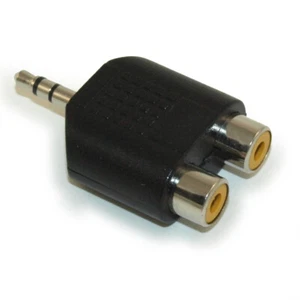 RCA Audio Splitter Adapter (3.5mm Male Stereo TRS to 2 RCA Female) - Picture 1 of 2