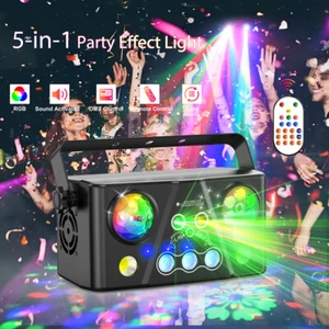 4/5in1 Party Effekt Licht RGB LED Laser Projektor Strahl DMX DJ Disco Bühnenbeleuchtung - Bild 1 von 21