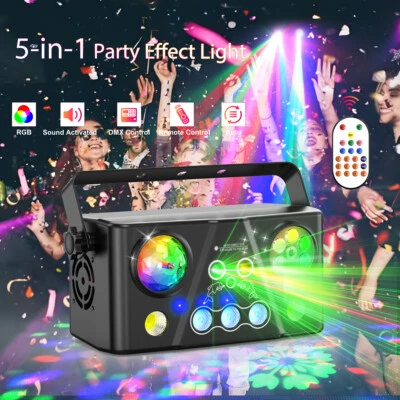 4/5in1 Party Effect Light RGB LED Laser Projector Beam DJ Disco Stage Lights - Image 1 of 4
