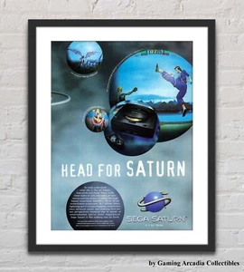 Sega Saturn Konsole System Hochglanz Promo Werbung Poster G7444 - Bild 1 von 6