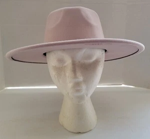 Modischer Damenhut Dusty Rose rosa mit hellbraunem Band - Bild 1 von 7