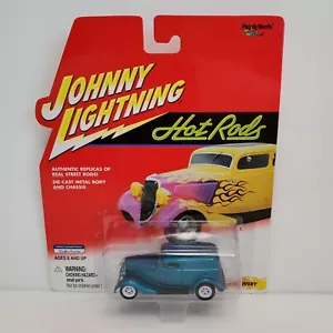 Rare Johnny Lightning Hot Rods 1933 Ford Delivery White Lightning Chase Blue - Picture 1 of 3
