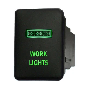 LUCES DE TRABAJO 913G Interruptor de empuje 12V para Toyota Highlander RAV4 4Runner LED VERDE - Imagen 1 de 1