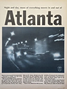Atlanta Chamber of Commerce Night Transportation Hub City Vintage Print Ad 1965 - Bild 1 von 4