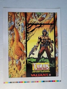 TUROK EL CAZADOR DE DINOSAURIOS CÓMICS VALIENTES 11 X 9 PROMOCIÓN IMPRESIÓN ARTÍSTICA 1993 MICHELINE - Imagen 1 de 2