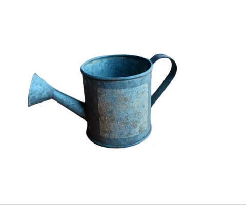 Mini Galvanized Metal Watering Can Unique Vintage Style Farmhouse Decor ! Cover