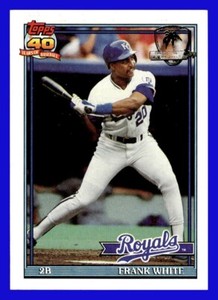 1991 Topps Desert Shield #352 Frank White - Kansas City Royals
