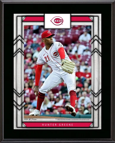 Hunter Greene Cincinnati Reds 10.5" x 13" Sublimated Player Plaque Cover