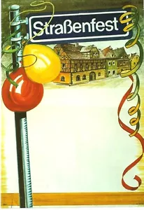 Original vintage poster STRASSENFEST GERMANY BEER & FUN c.1975 - Picture 1 of 1
