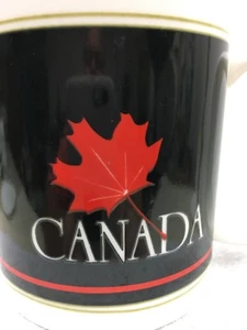 Taza de café de cerámica hoja de arce negra, blanca y roja 256* - Imagen 1 de 7