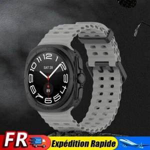 Bracelet en silicone Ocean Sport pour Samsung Galaxy Watch 7 Ultra 47 mm (gris) - Zdjęcie 1 z 7