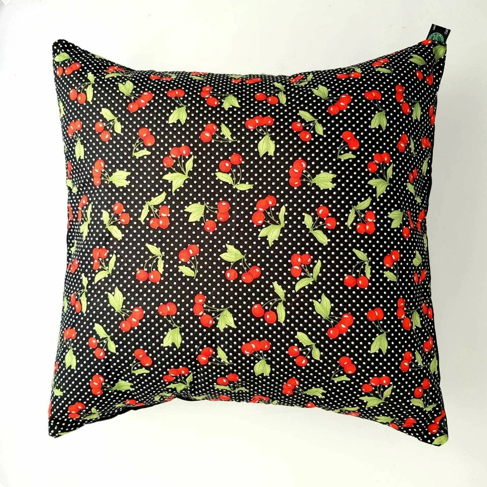 Funda Cojín Cereza Lunares Punto Decorativa Moda Estuche se adapta a 18" x 18" Foto 1 de 1